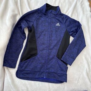 adidas Kids' Blue Full-Zip Jacket girls 6x